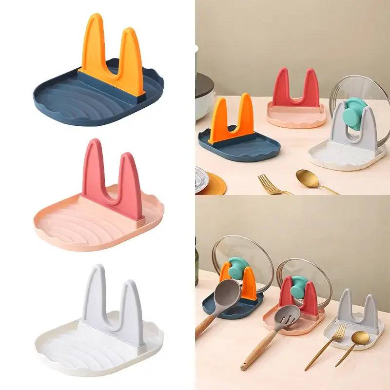 Pan Lid Holder and Spoon Rest Spatula Stand