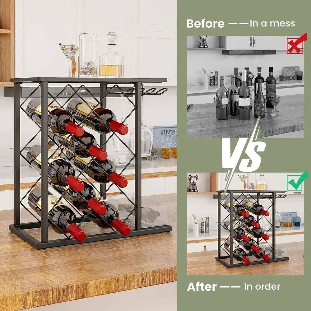 Wooden Countertop Wine Rack