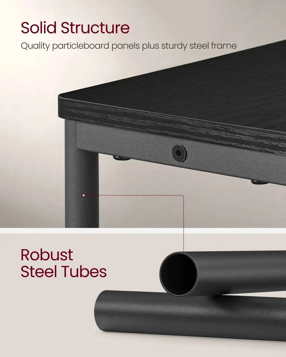 Slim Three-Tier Side Table with Charging Station and Magazine Rack