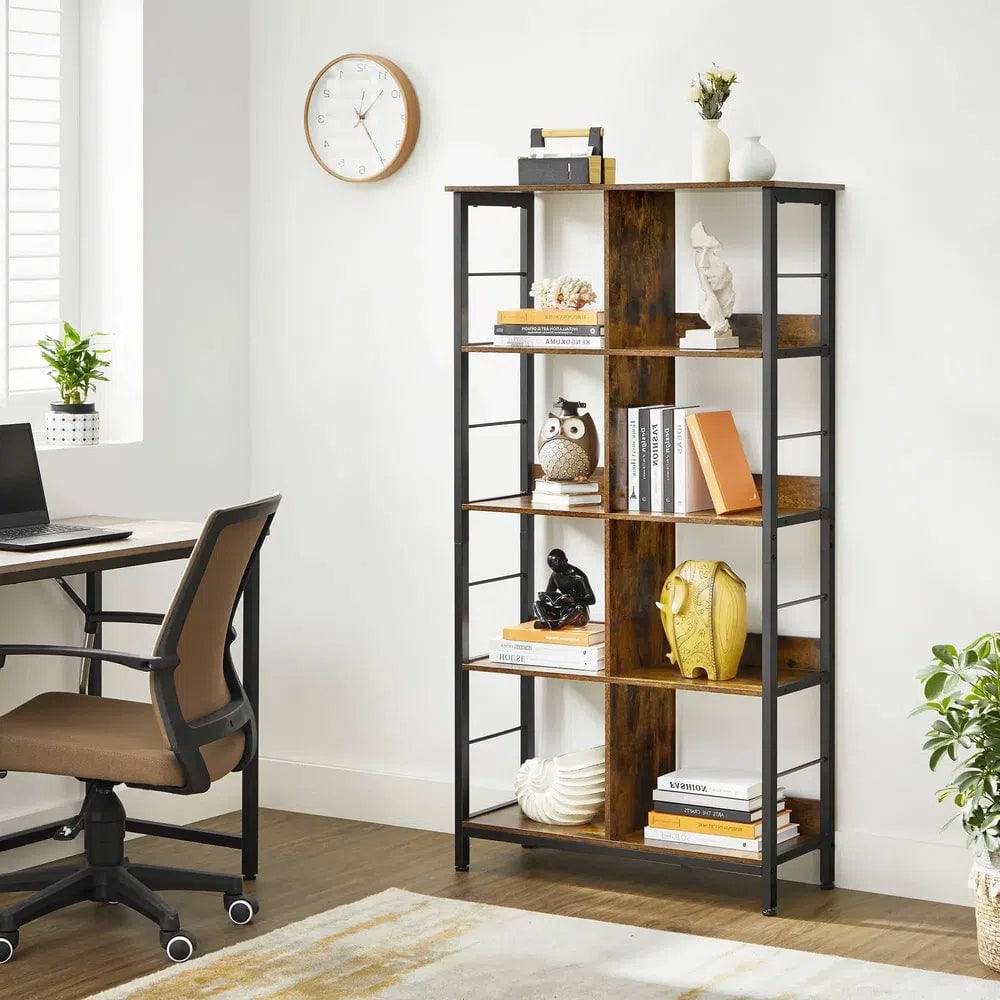Modern Eight-Compartment Open Storage Bookcase