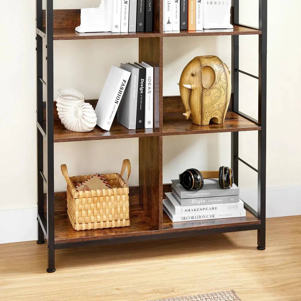 Modern Eight-Compartment Open Storage Bookcase