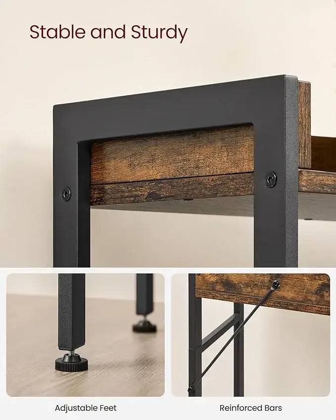 Three-Tier Space-Saving Toilet Shelf Industrial Style Storage Rack