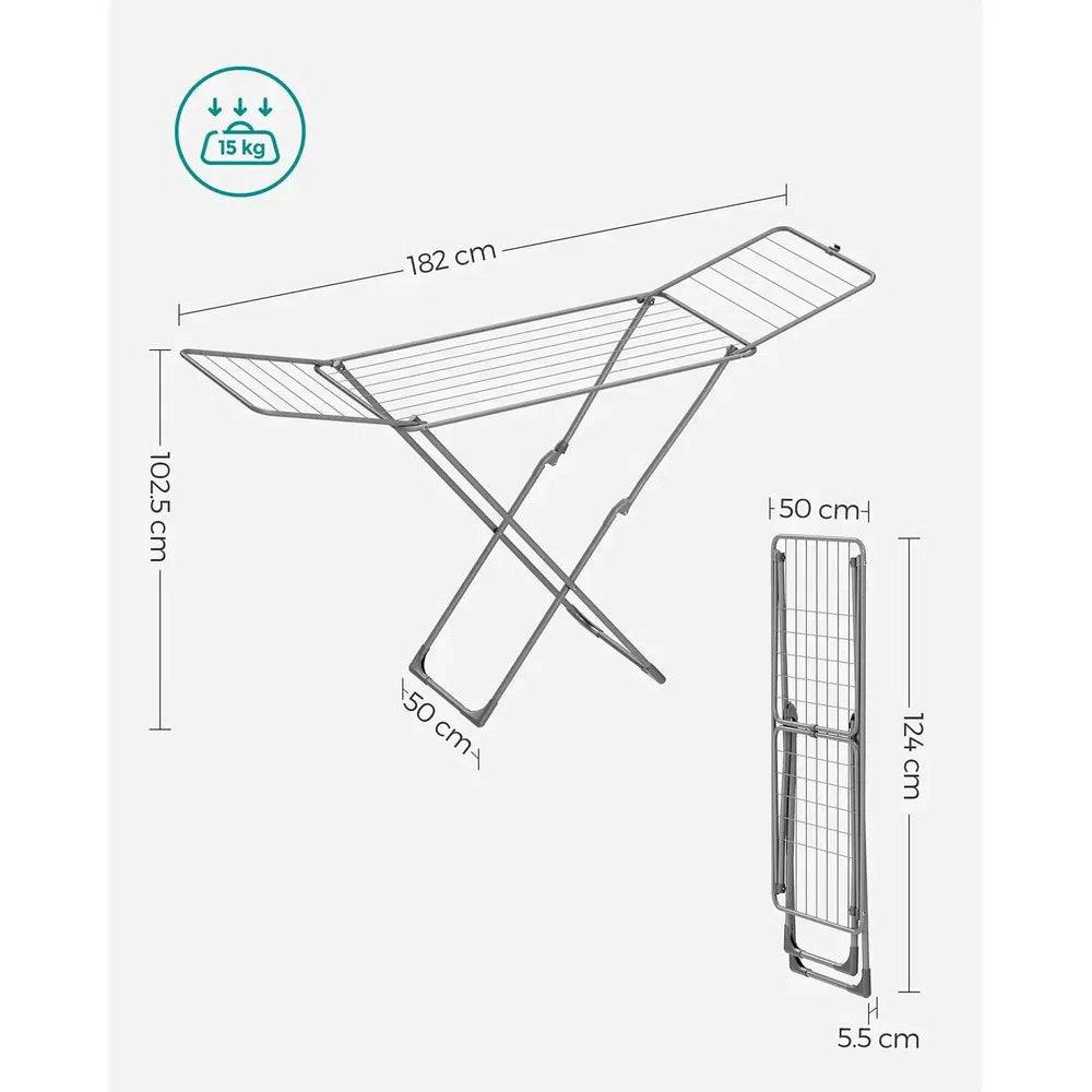 Foldable Clothes Drying Rack with Gullwings Laundry Dryer