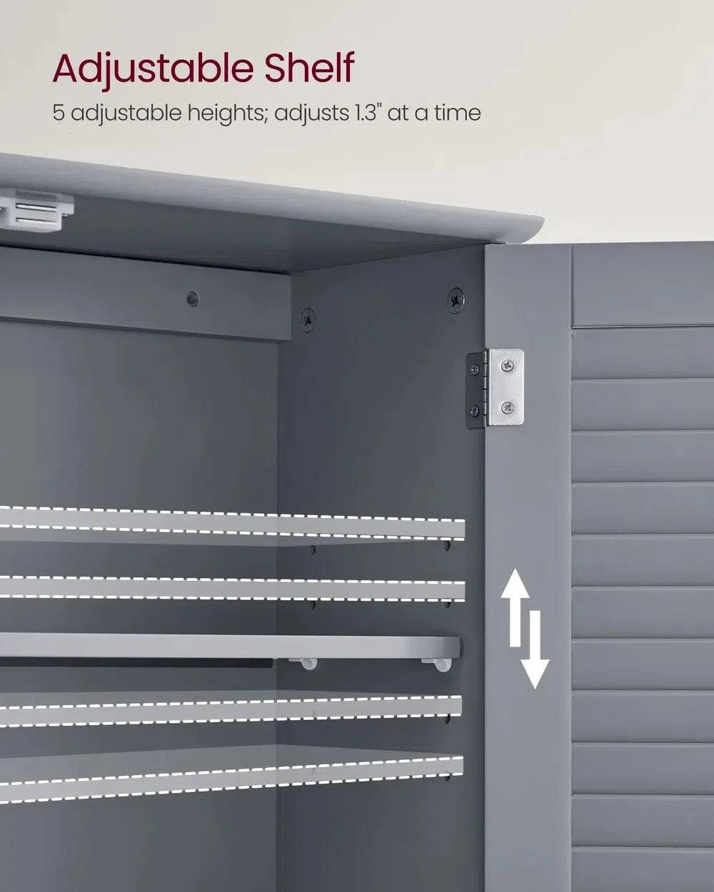 Wall-Mounted Bathroom Storage Cabinet with Adjustable Shelf