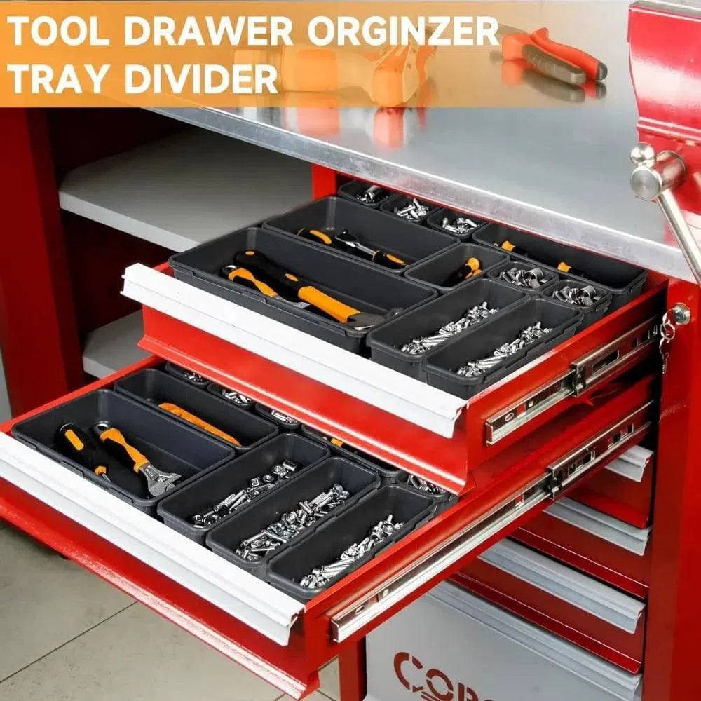 Interlocking Shallow Tool Drawer Organisers