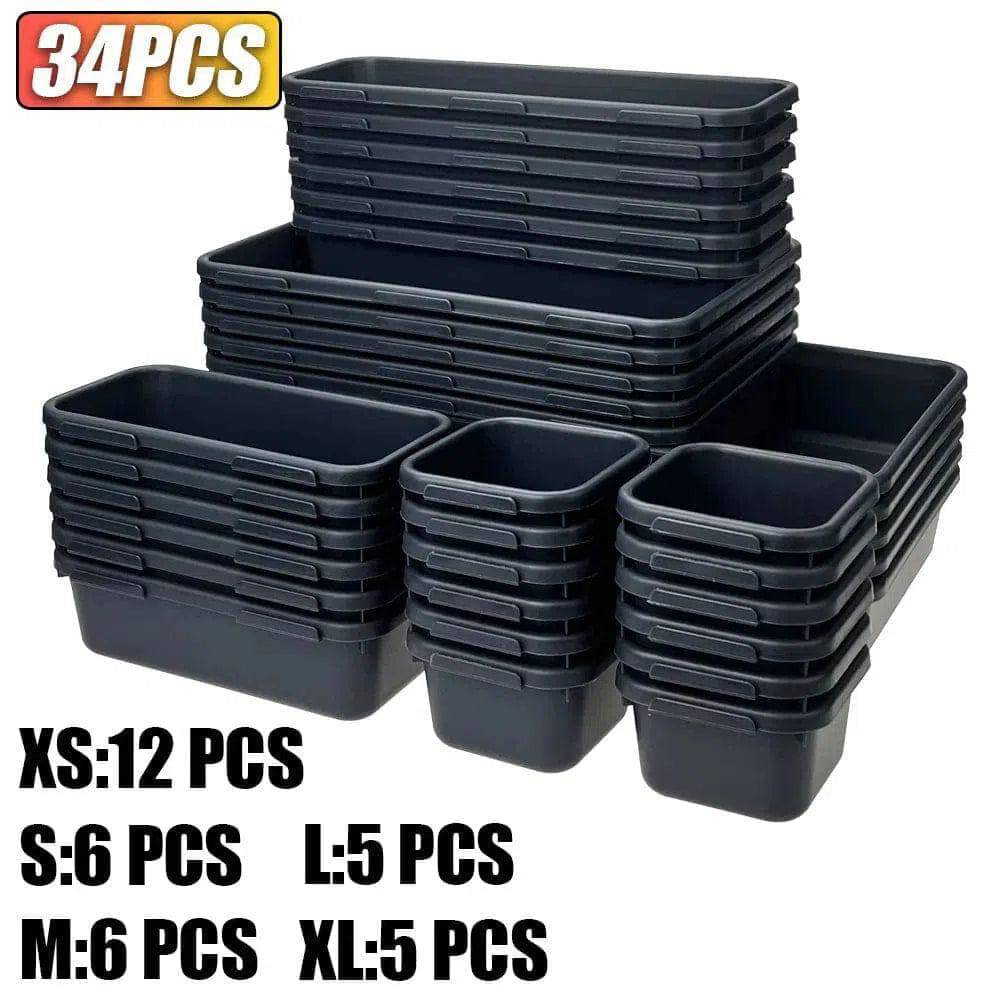 Interlocking Shallow Tool Drawer Organisers