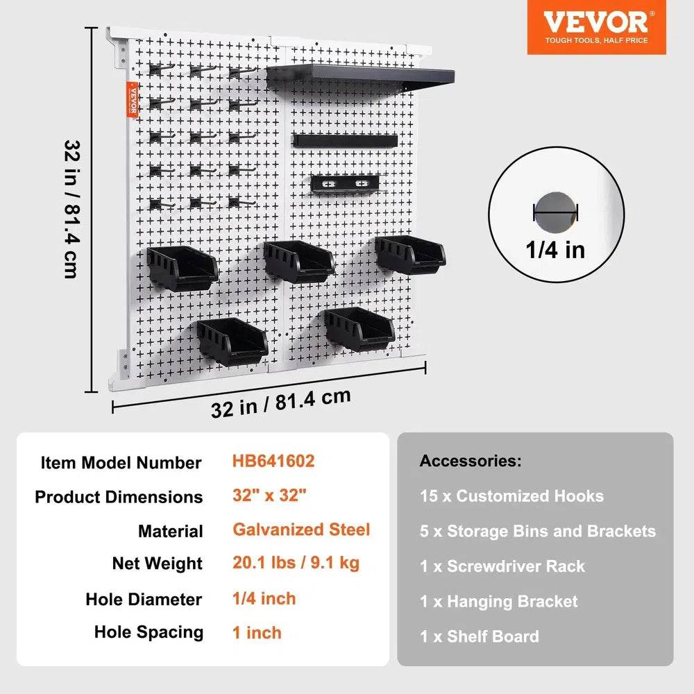 Wall-Mounted Pegboard Tool Organiser
