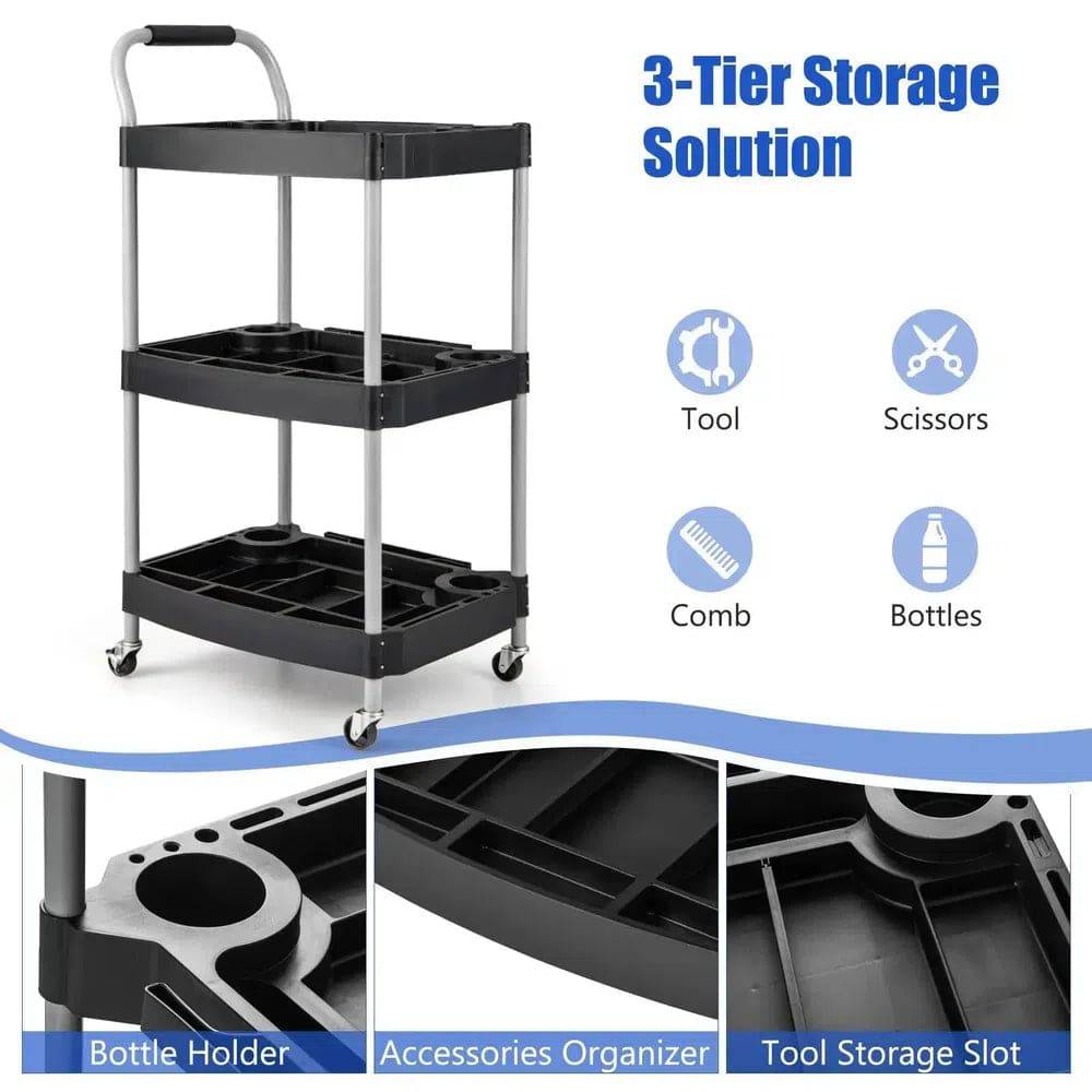 3-Layer Mobile Rolling Tool Cart