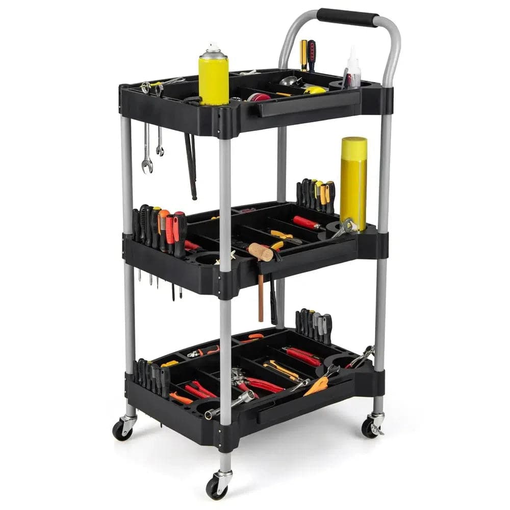 3-Layer Mobile Rolling Tool Cart