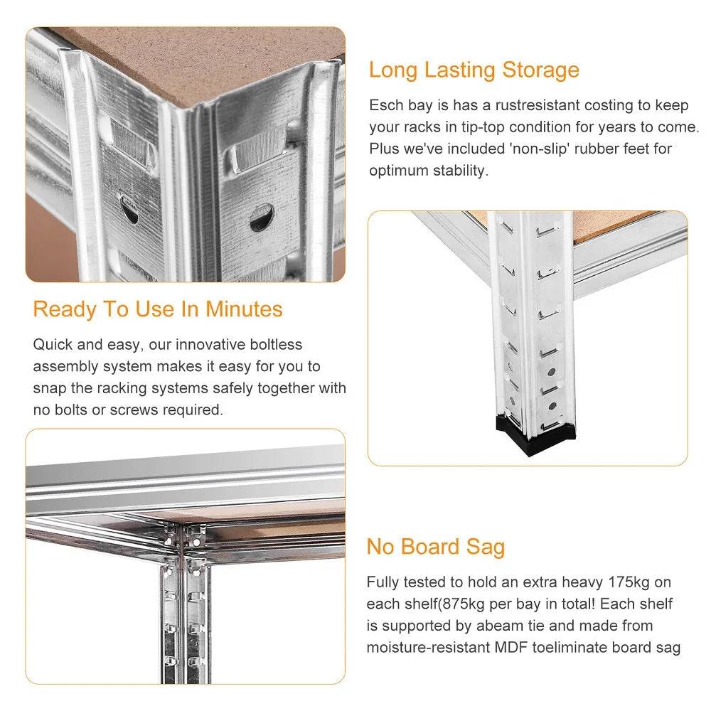 Heavy-Duty 5 Tier Metal Racking Shelf