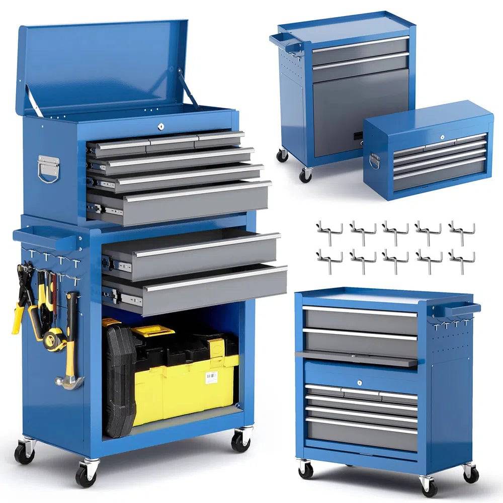 Large 8 Drawers Tool Rolling Chest