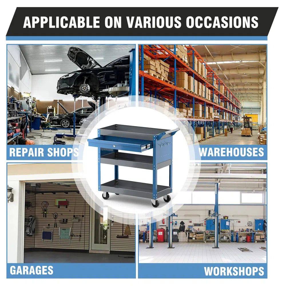Large Tool Trolley with Sliding Drawers