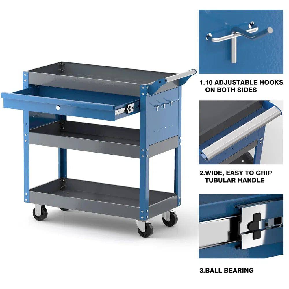 Large Tool Trolley with Sliding Drawers