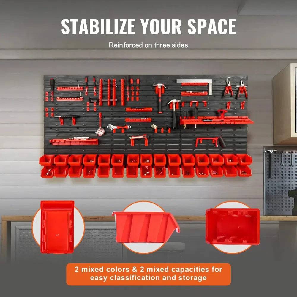 Wall Mounted Storage Bins 30-Bin Parts Rack