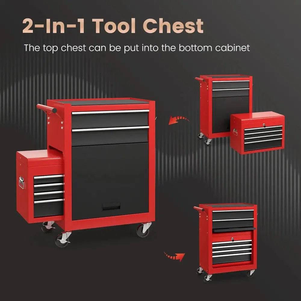 High-Capacity 6-Drawer Rolling Tool Storage Cabinet