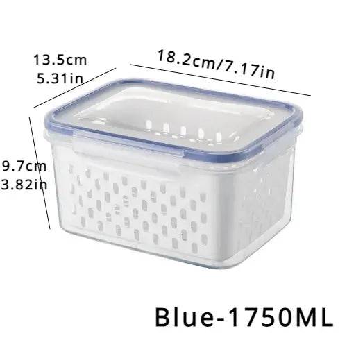 Refrigerator Preservation Storage Box with Drain Basket