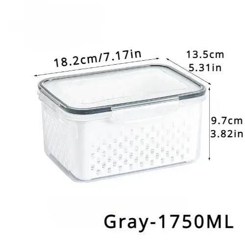 Refrigerator Preservation Storage Box with Drain Basket