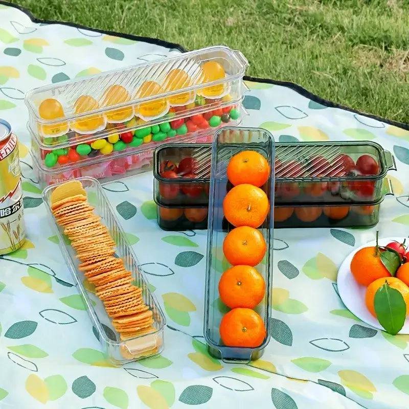 Clear Plastic Refrigerator Organiser Bin for Fresh Fruit Spice and Food Storage