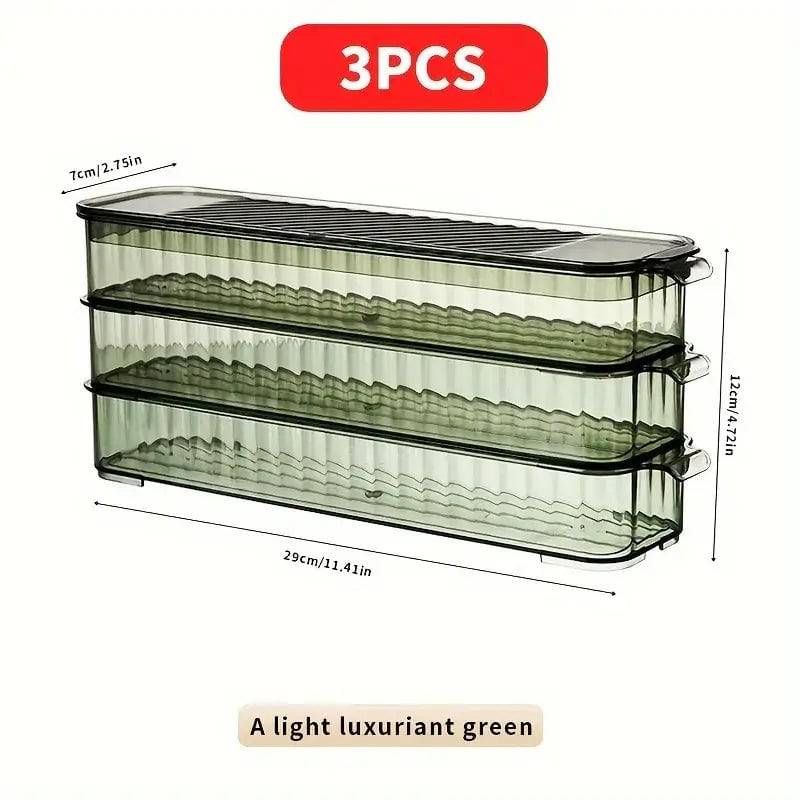 Clear Plastic Refrigerator Organiser Bin for Fresh Fruit Spice and Food Storage