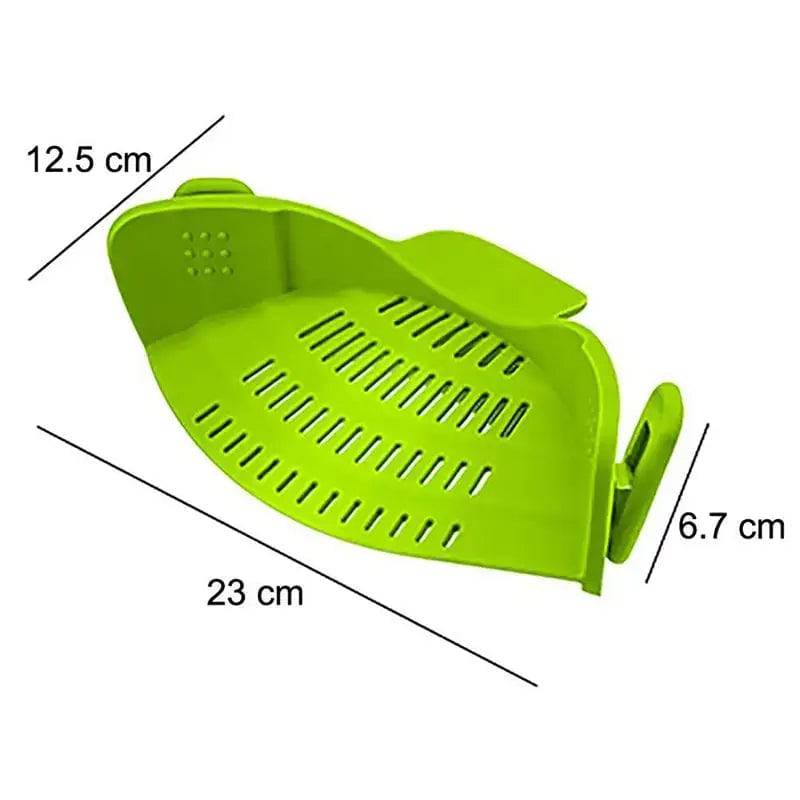 Universal Silicone Clip-On Pan Pot Strainer Anti-Spill Colander