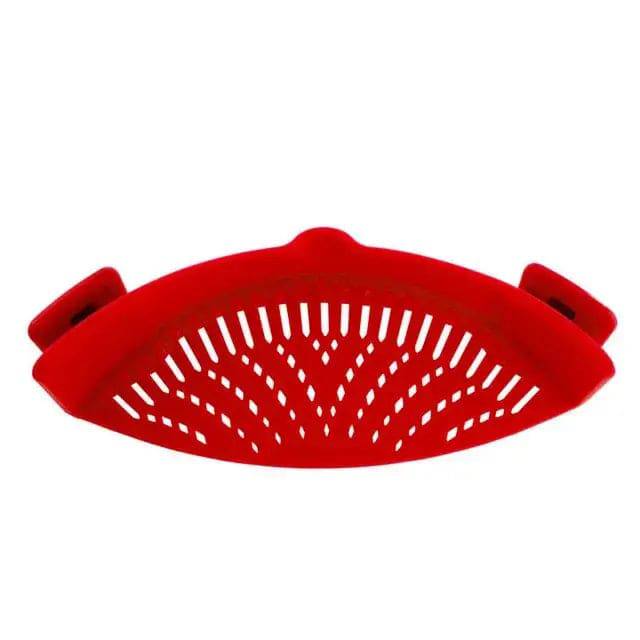 Universal Silicone Clip-On Pan Pot Strainer Anti-Spill Colander
