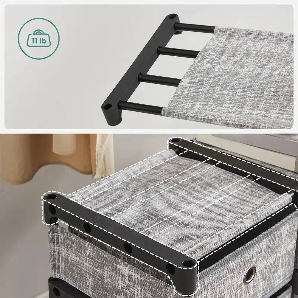 Nine-Cube Storage Unit with Removable Storage Boxes