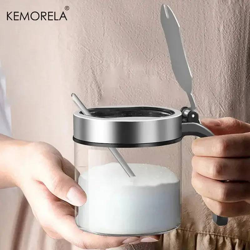 Glass Seasoning Jar with Stainless Steel Lid