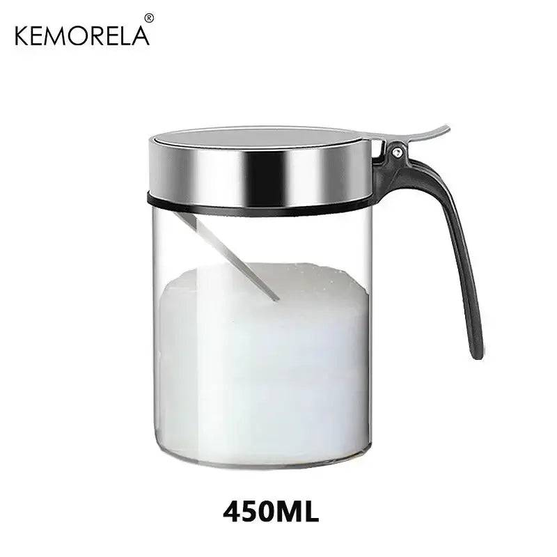 Glass Seasoning Jar with Stainless Steel Lid