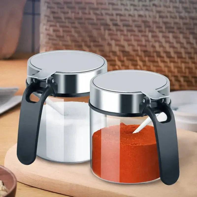 Glass Seasoning Jar with Stainless Steel Lid