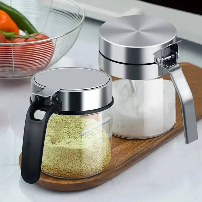 Glass Seasoning Jar with Stainless Steel Lid