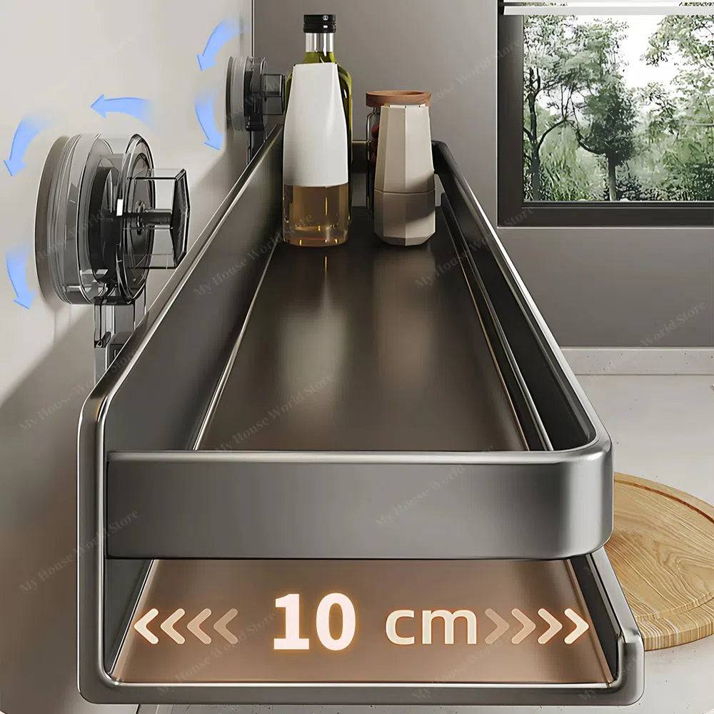 Kitchen Wall-Mounted Suction Cup Spice Rack