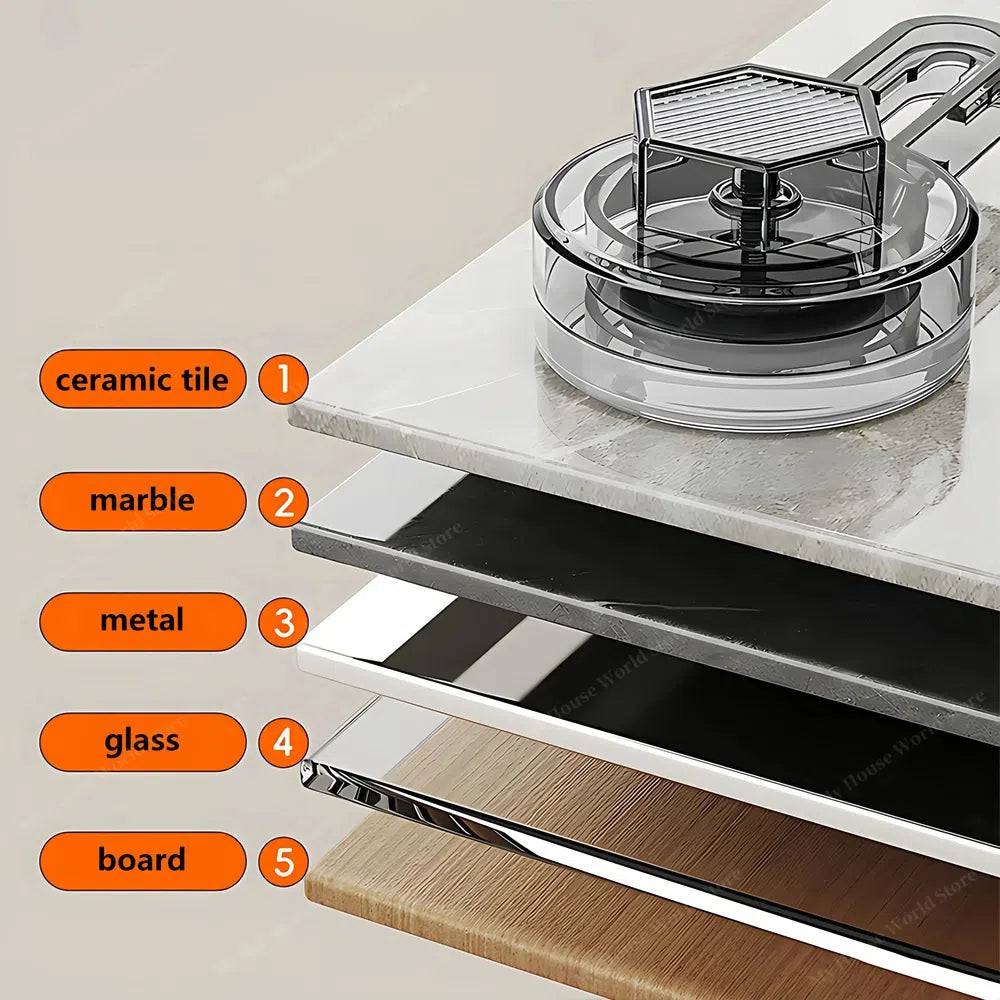 Kitchen Wall-Mounted Suction Cup Spice Rack