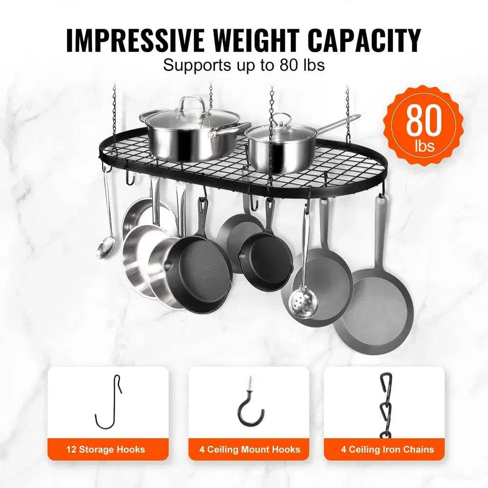 Hanging Pot Rack Ceiling Mount