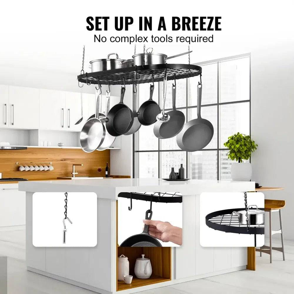Hanging Pot Rack Ceiling Mount