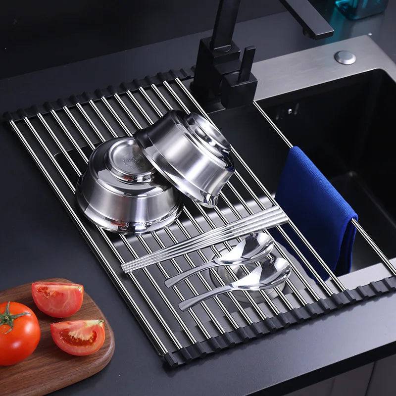 Foldable Stainless Steel Draining Rack