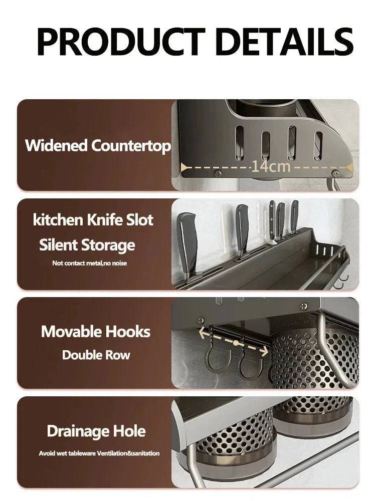 Aluminium Knife and Spice Organiser