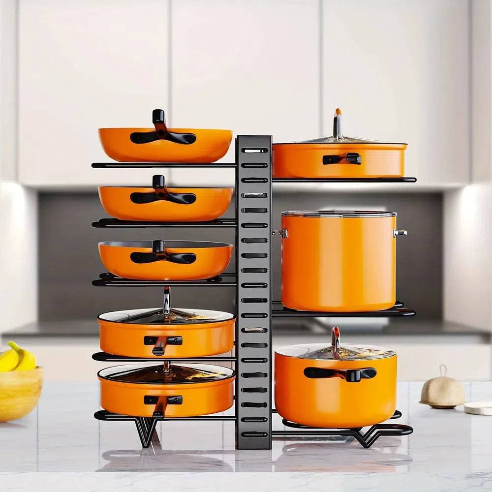 8-Tier Adjustable Pot and Pan Rack