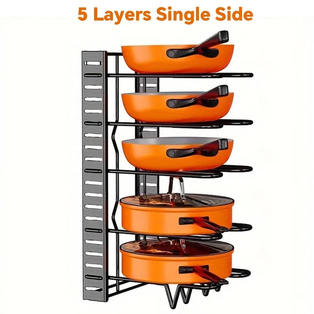 8-Tier Adjustable Pot and Pan Rack