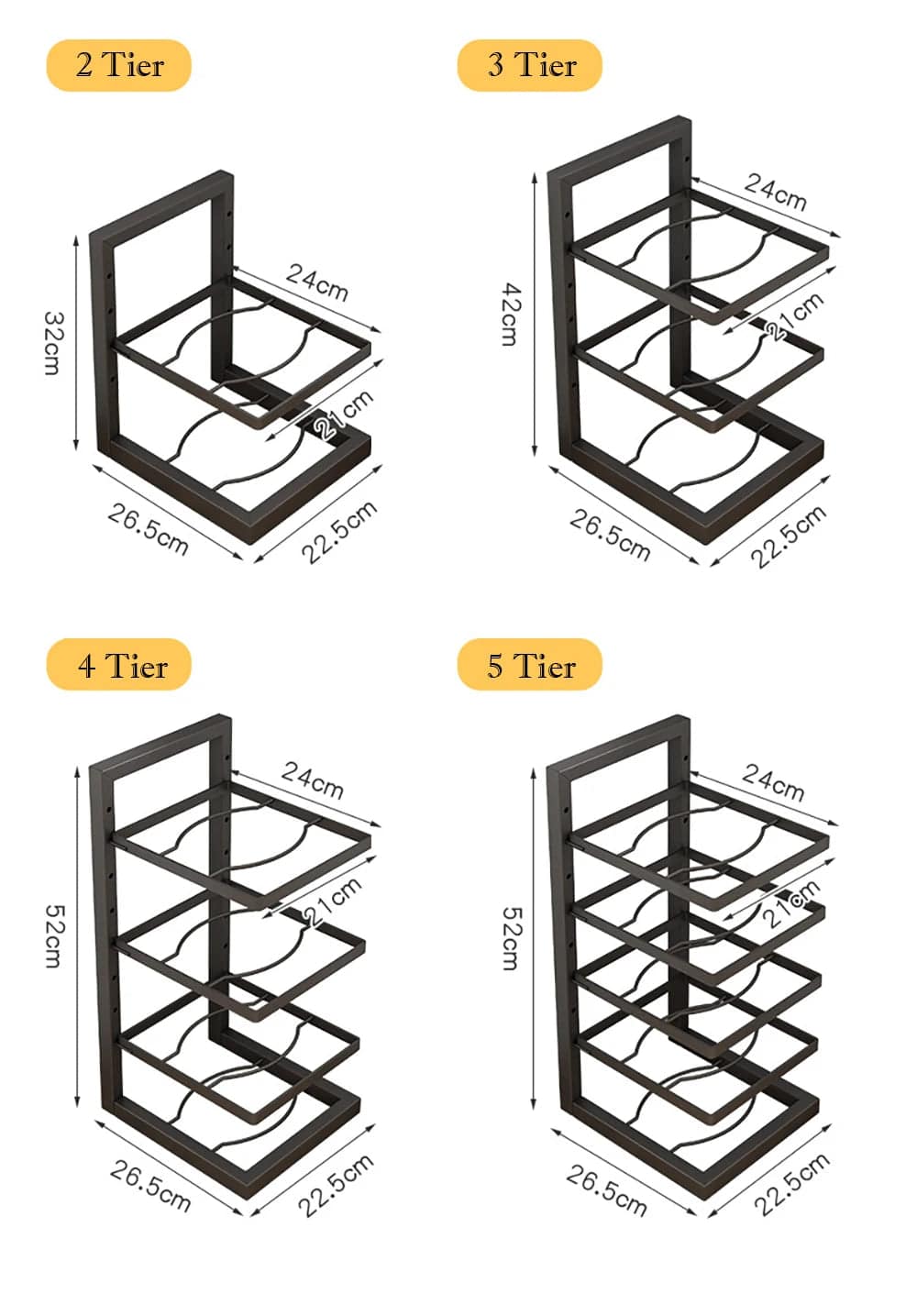 Adjustable Pot Rack Organiser