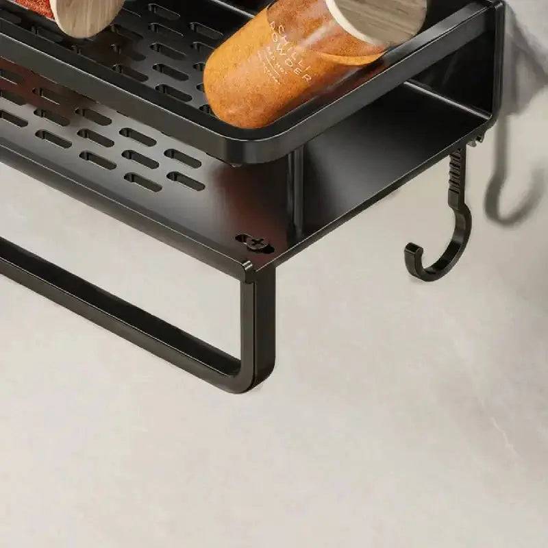 Wall-Mounted Kitchen Shelf & Spice Storage Rack