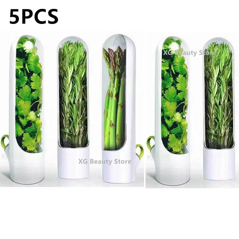 White Herb Saver Storage Container