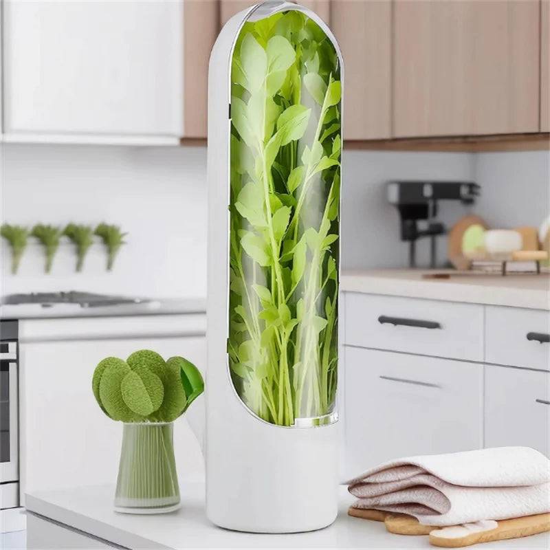 White Herb Saver Storage Container