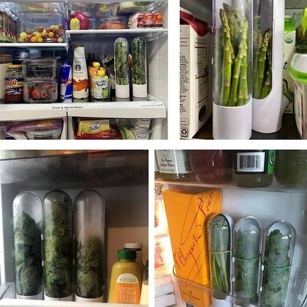 White Herb Saver Storage Container