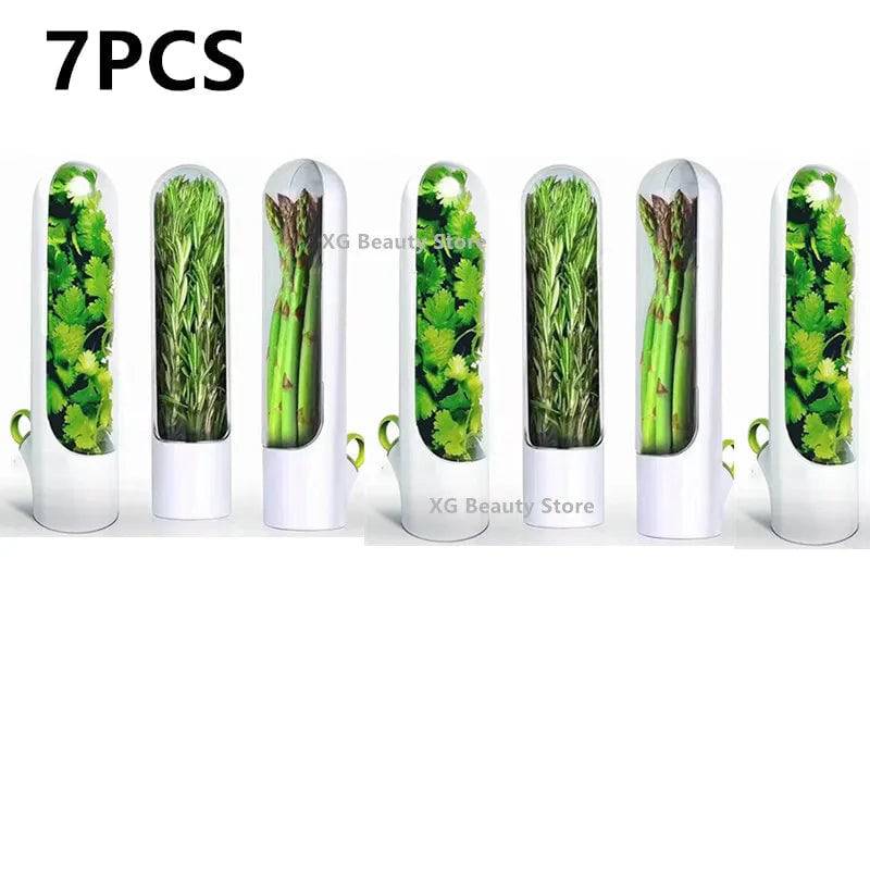 White Herb Saver Storage Container
