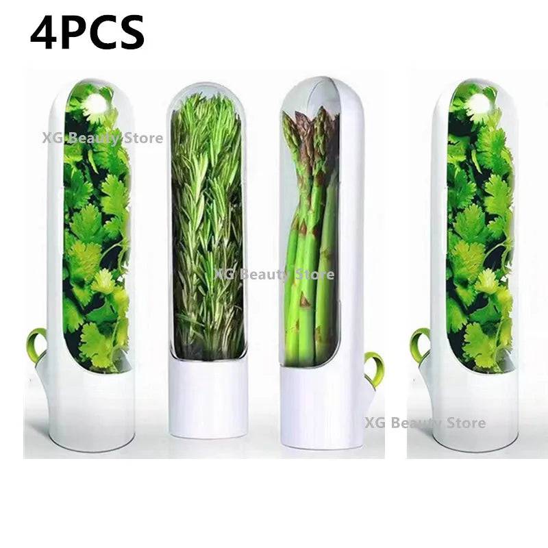 White Herb Saver Storage Container