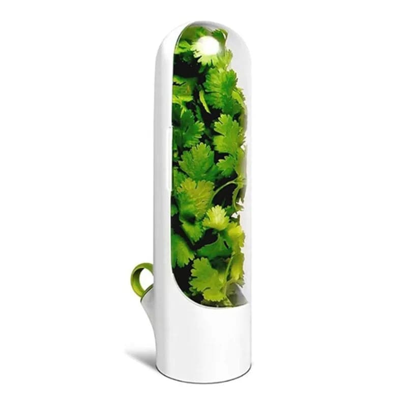White Herb Saver Storage Container