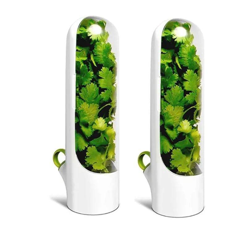 White Herb Saver Storage Container