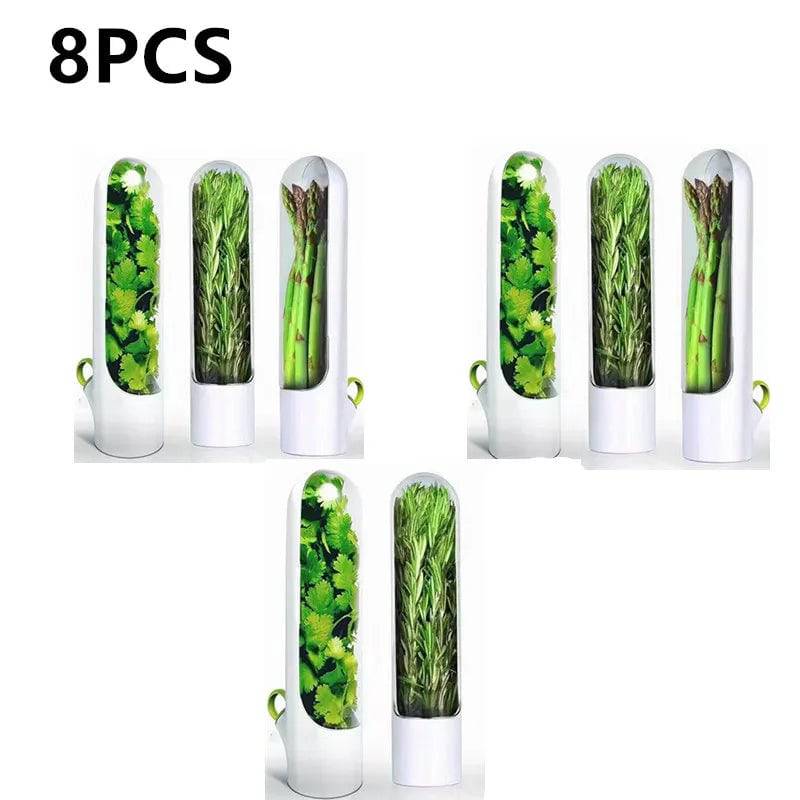 White Herb Saver Storage Container