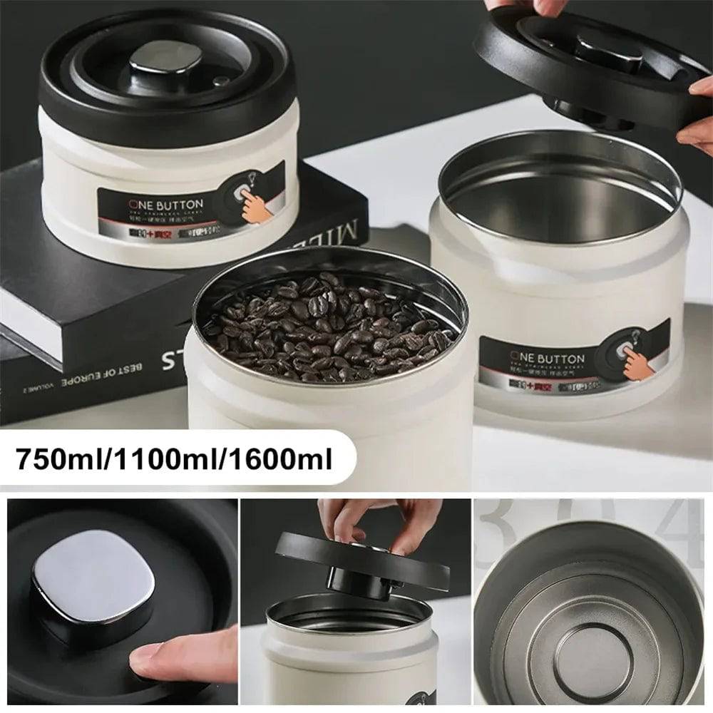 Vacuum Pump Coffee Canister