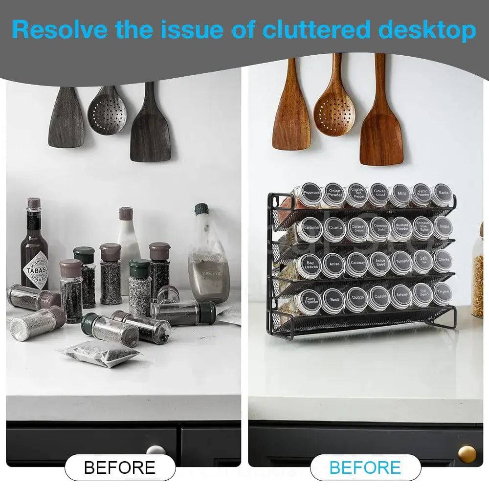 Multi-Layer Metal Wall-Mounted Spice Rack